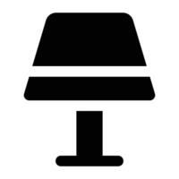 Simple Desk Lamp glyph icon. The icon can be used for websites, print templates, presentation templates, illustrations, etc vector