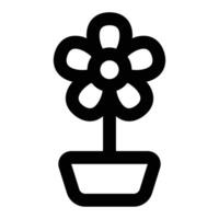 Simple Flower icon. The icon can be used for websites, print templates, presentation templates, illustrations, etc vector
