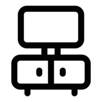 Simple Tv Stand icon. The icon can be used for websites, print templates, presentation templates, illustrations, etc vector