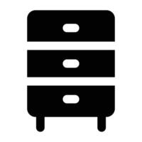 Simple Drawer glyph icon. The icon can be used for websites, print templates, presentation templates, illustrations, etc vector