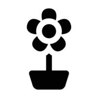 Simple Flower glyph icon. The icon can be used for websites, print templates, presentation templates, illustrations, etc vector