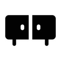 Simple Cabinet glyph icon. The icon can be used for websites, print templates, presentation templates, illustrations, etc vector