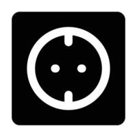 Simple Socket glyph icon. The icon can be used for websites, print templates, presentation templates, illustrations, etc vector