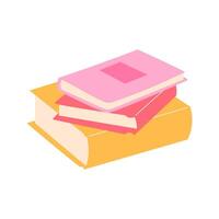 Stack of books of different sizes on white background vector
