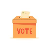 Ballot box. Voting concept vector