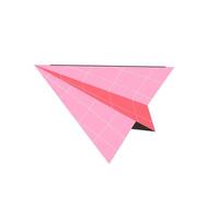 The paper aeroplane is isolated on a white background vector