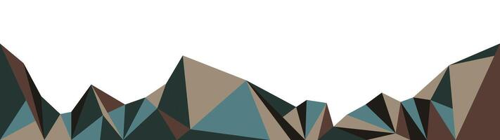 Abstract horizontal panoramic seamless long background in polygonal style. vector