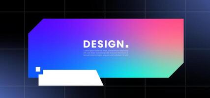 Futuristic element illustration. Colorful lower third overlay. vector