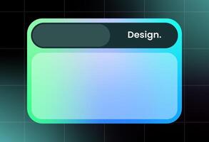 Futuristic design element in gradient colors. Pop up interface element. vector