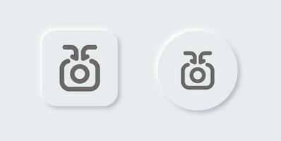 Contribute line icon in neomorphic design style. Support signs illustration. vector