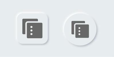 Option solid icon in neomorphic design style. Application signs illustration. vector