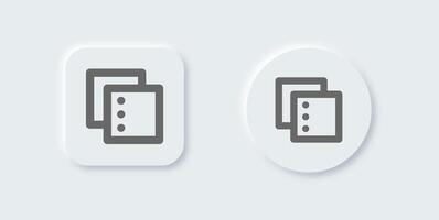 Option line icon in neomorphic design style. Application signs illustration. vector