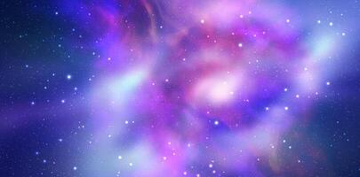 Space background with realistic nebula and shining stars. Magic colorful galaxy with stardust vector