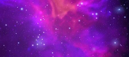 Space background with realistic nebula and shining stars. Magic colorful galaxy with stardust vector