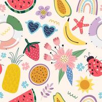 Summer time. Seamless pattern, illustration vector