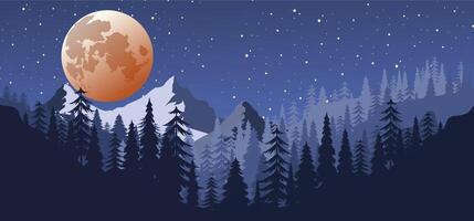 Mountain view landscape vector