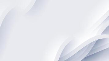 white and gray abstract background with overlapping 3d wavy lines vector