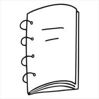 Hand drawn notebook, diary, planner doodle vector
