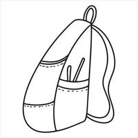 Hand drawn backpack, bag. Doodle illustration vector
