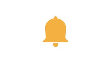 Notification Bell button animated icon, transparent background embed, alpha channel included. video