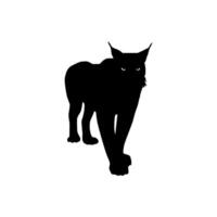 Caracal Cat Silhouette, flat syle, can use for Art Illustration, Logo Gram, Pictogram, Website or Graphic Design Element vector