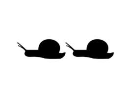 Silhouette of the Snails are also called Escargot, Flat Style, Pair Animal Series, can use for Logo, Art Illustration, Apps, Website or Graphic Design Element vector
