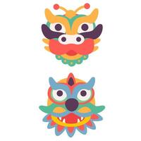 Chinese dragon mask for Chinese New Year vector