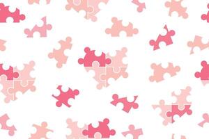Seamless pattern of puzzles.Puzzle seamless background. Colored tiles on a white background. illustration. vector