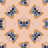 Seamless pattern with butterflies. Design for fabric, textiles, wallpaper, packaging vector
