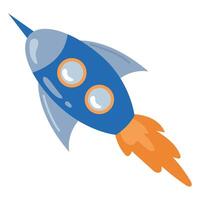 Space rocket. White background, isolate. vector