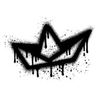 Spray Painted Graffiti paper boat isolated with a white background. EPS 10. vector