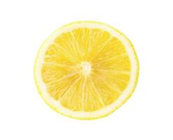 Top view of fresh yellow lemon half isolated on white background with clipping path photo