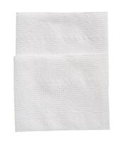 Top view of two folded tissue paper in stack isolated on white background with clipping path photo