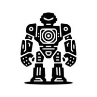 Robot silhouette design on a white background vector