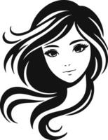 Girl Face Silhouette on a white background vector