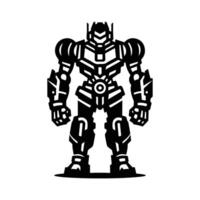 Robot silhouette design on a white background vector
