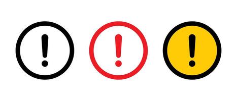 Warning, caution sign icon on circle background. Danger hazard symbol vector