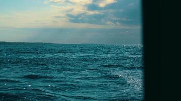 Serene Ocean View Under Cloudy Sky video