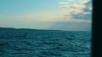 Serene Ocean View with Distant Shoreline video