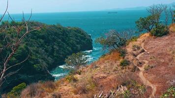 Scenic Coastal View with Rocky Shoreline video