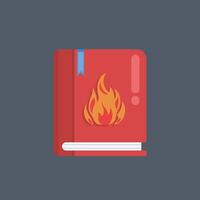 flame book in flat design. vector