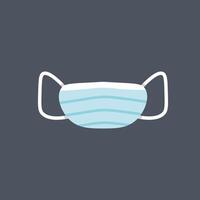 surgery mask in flat design. vector