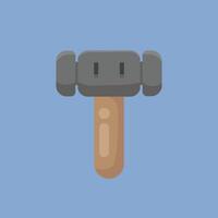a hammer in flat design. vector