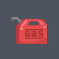 gasoline canister in flat design. vector