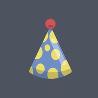 party hat in flat design. vector
