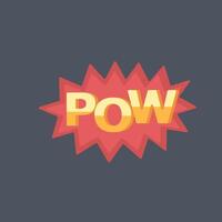 simple pow effect in flat design. vector