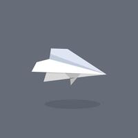 paper plane in flat design. vector