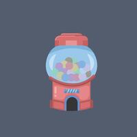 candy ball machine in flat design. vector