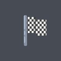 race flag in flat design. vector
