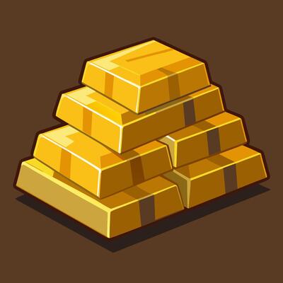 Close-up view of multiple gold bars, their reflective surfaces catching the light against a dark background, showcasing the luxurious and valuable nature of the bullion